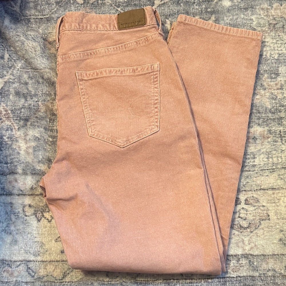 American Eagle Outfitters Pink Straight Leg Pants